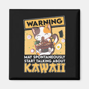 Íman Vintage Cat Ramen Kawaii Anime Garotas-Presentes J