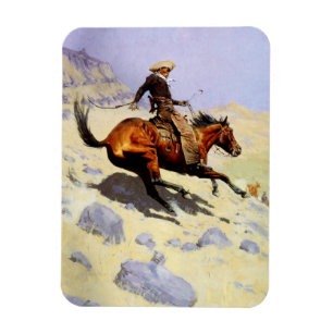 Íman Vintage Cavalry Militar, o Cowboy de Remington
