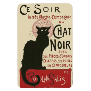 Íman Vintage Ce Soir Le Chat Noir Poster