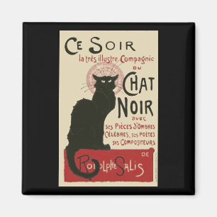 Íman Vintage Ce Soir Le Chat Noir Poster