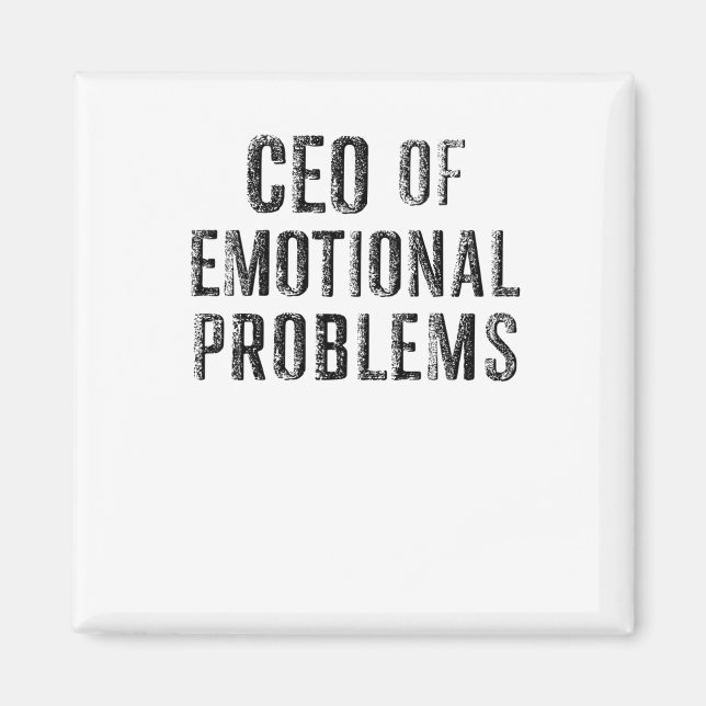Íman Vintage Ceo Of Emotional Problems Sticker (Frente)