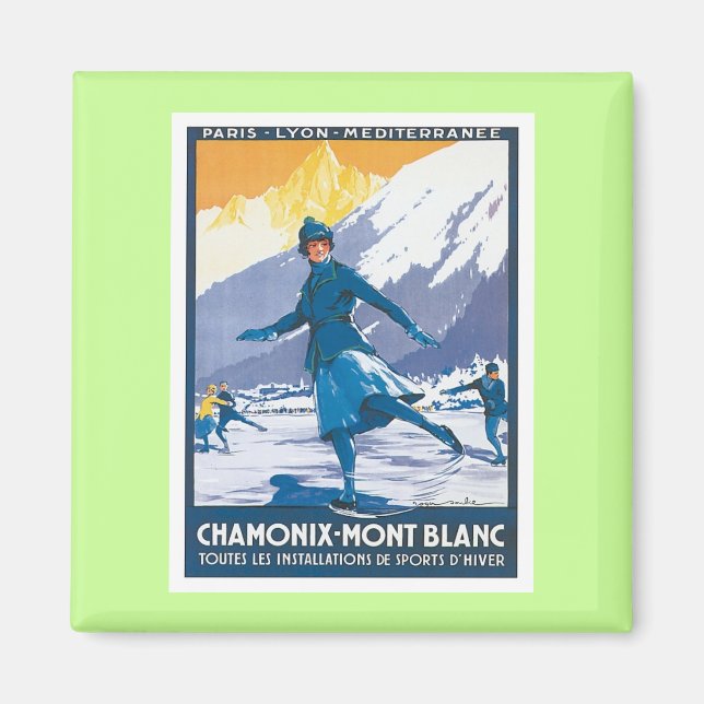 Íman Vintage Chamonix Mont Blanc (Frente)