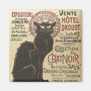 Íman Vintage Chat Noir, Vente Hôtel Drouot Steinlen