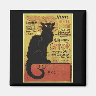 Íman Vintage Chat Noir, Vente Hôtel Drouot Steinlen