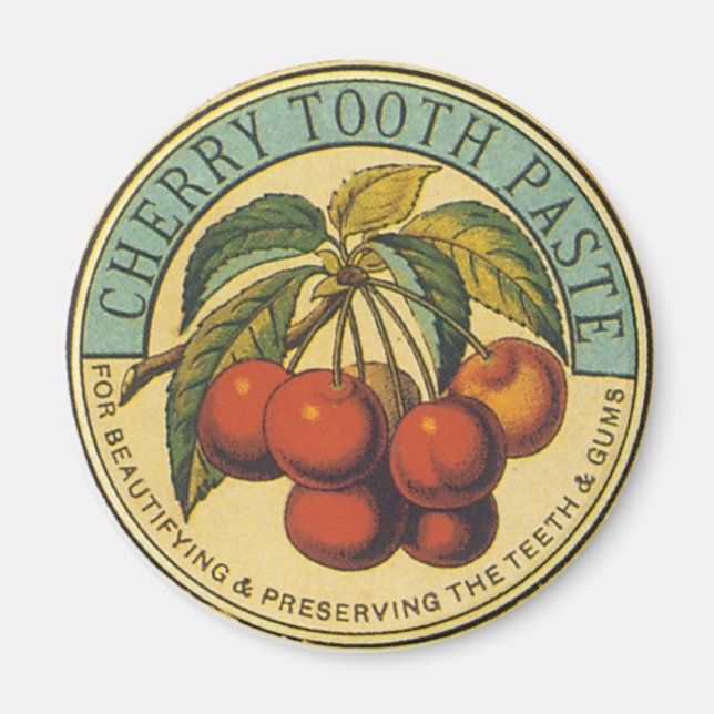 Íman Vintage Cherry Toothpaste Ad (Frente)