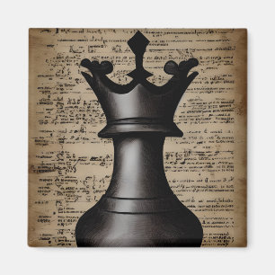 Íman Vintage Chess Piece King Witchcraft Paper