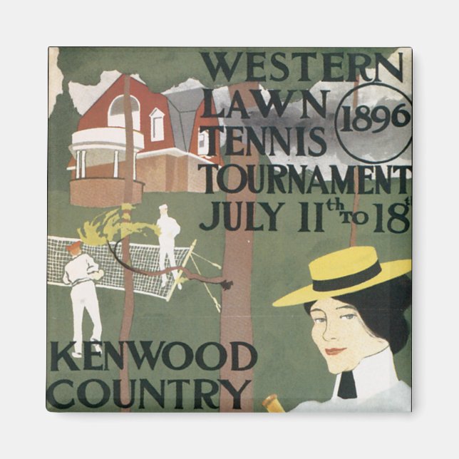 Íman Vintage Chicago Tênis Poster (Frente)