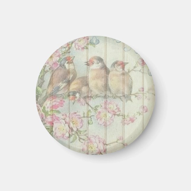 Íman Vintage Chique Floral Faded (Frente)