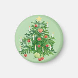 Íman Vintage Christmas Tree with a Star