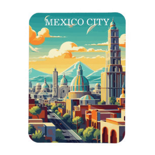 Íman Vintage Cidade do México Viagem Souvenir