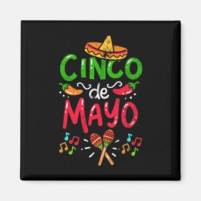 Íman Vintage Cinco De Mayo México (Frente)