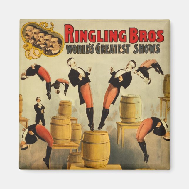 Íman Vintage Circus Sideshow Poster (Frente)