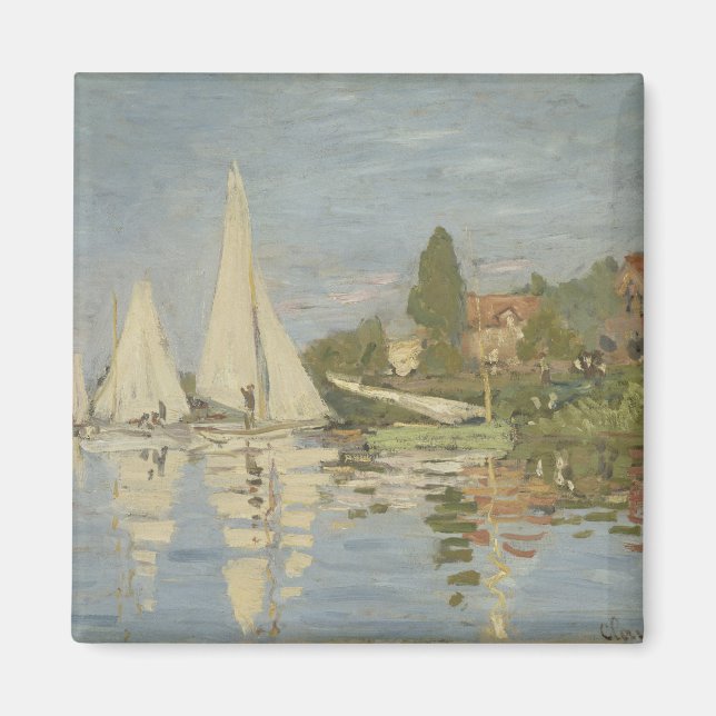 Íman Vintage Claude Monet Regattas na Argentina (Frente)