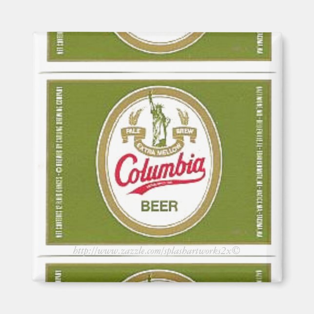 Íman "Vintage-Columbia Beer Label" (Frente)