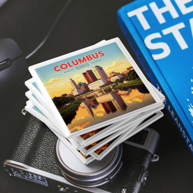 Íman Vintage Columbus Ohio (Criador carregado)