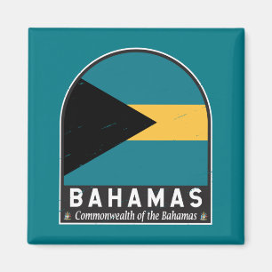 Íman Vintage com desconforto na bandeira das Bahamas