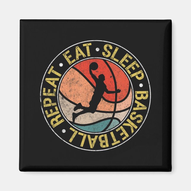 Íman Vintage Coma Dormir Basquete Repete Dunking (Frente)