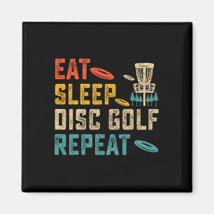 Íman Vintage Comer Dormir Disc Golf Repetir Jogador Gol
