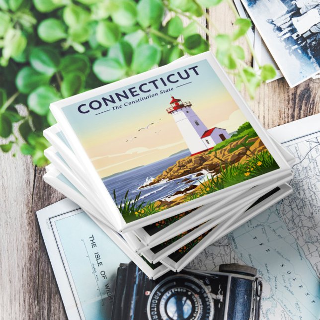 Íman Vintage Connecticut (Criador carregado)