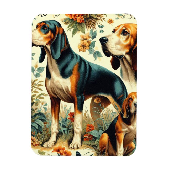 Íman Vintage Coonhound Seamless (Vertical)