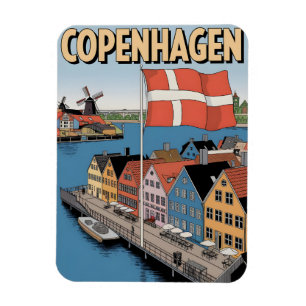 Íman Vintage Copenhagen colorida prende presentes