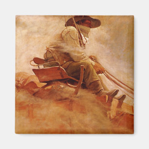 Íman Vintage Cowboys, The Ore Wagon by NC Wyeth