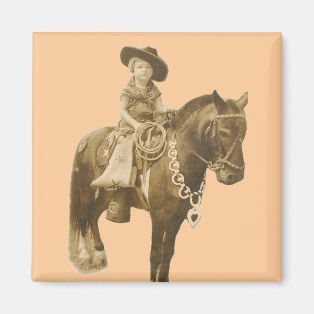 ÍMAN VINTAGE COWGIRL MAGNET (Frente)