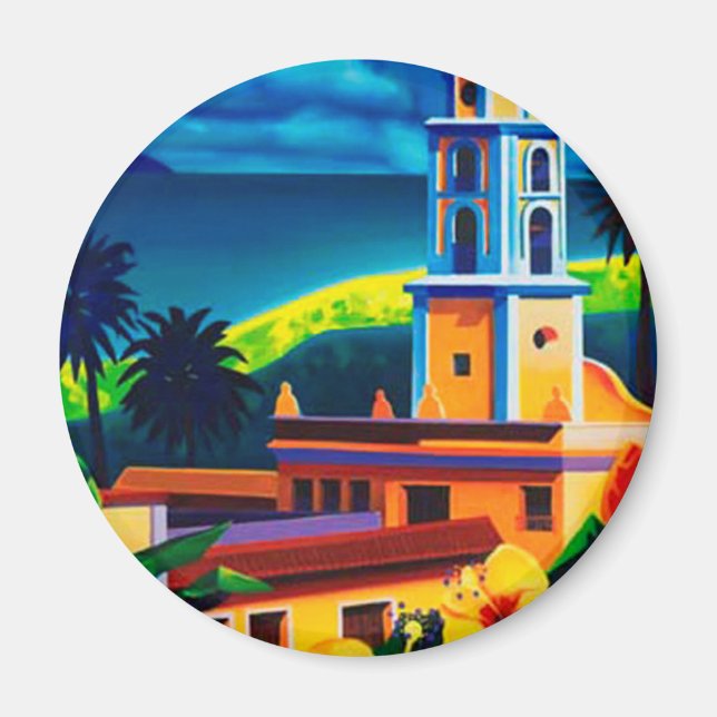 Íman Vintage Cuba Viagem (Frente)