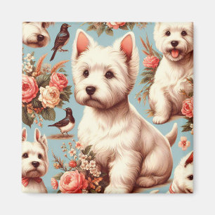 Íman Vintage Cute West Highland White Terrier