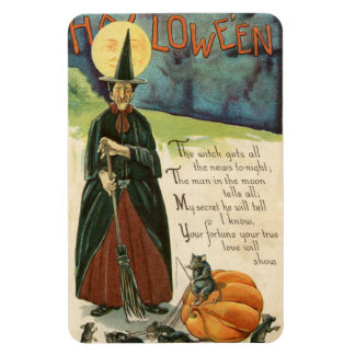 Íman Vintage da Bruxa de Halloween