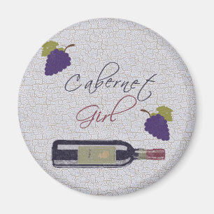 Íman Vintage da menina de cabernet - de sauvignon