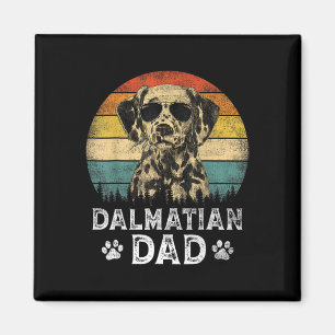 Íman Vintage Dalmaciano Pai Cachorro Amante Pai&#; s Di