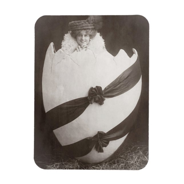 Íman Vintage - Dama de Ovos de Páscoa (Vertical)