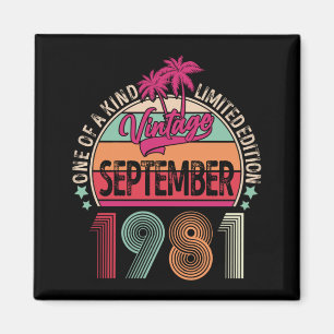 Íman Vintage de 40 anos Set 1981 aniversário de 40 ano