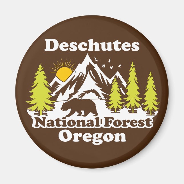 Íman Vintage Deschutes National Forest Oregon (Frente)