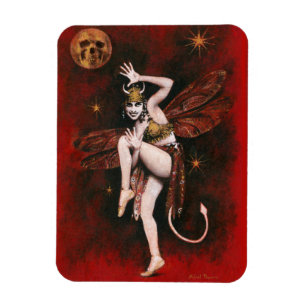 Íman Vintage Devil Lady Flexible Magnet