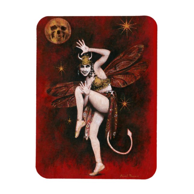 Íman Vintage Devil Lady Flexible Magnet (Vertical)