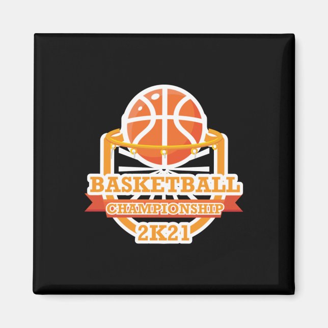 Íman Vintage do Campeonato de Basquete (Frente)