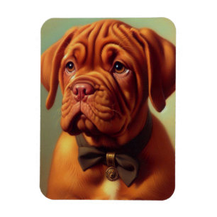 Íman Vintage Dogue de Bordeaux Painting