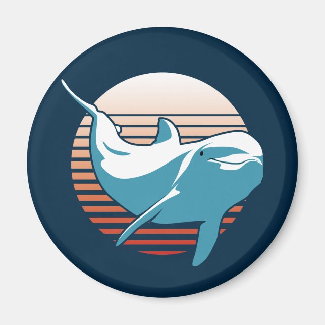 Íman Vintage Dolphin T Shirt (Frente)