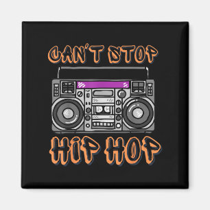 Íman Vintage dos anos 80 Não Para Hip Hop Boombox