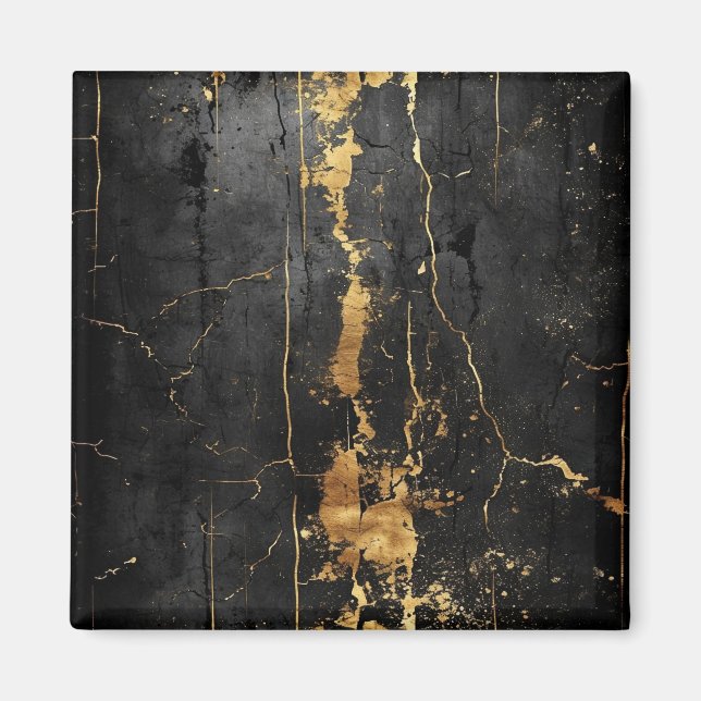 Íman Vintage Dourada Preta (Frente)