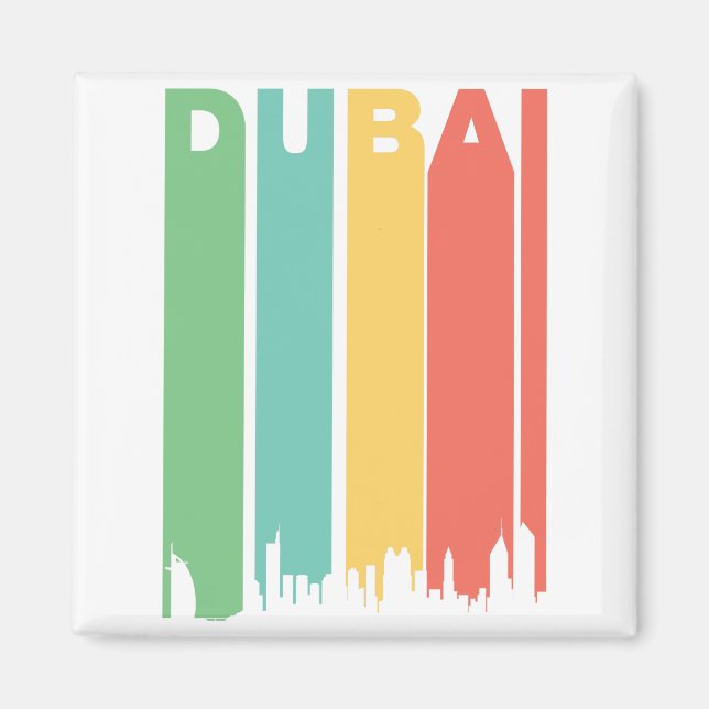 Íman Vintage Dubai Cityscape (Frente)
