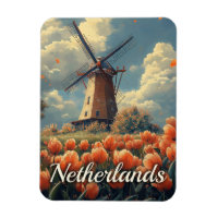 Vintage Dutch Windmill : Tulipes e Charm