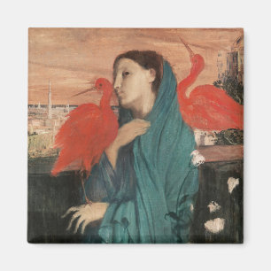 Íman Vintage Edgar Degas Jovem Mulher com Íbis Arte