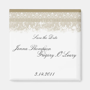 Íman Vintage Elegant Wedding Magnets