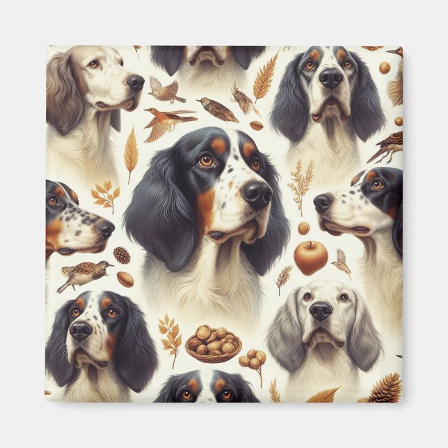 Íman Vintage English Setter Seamless (Frente)