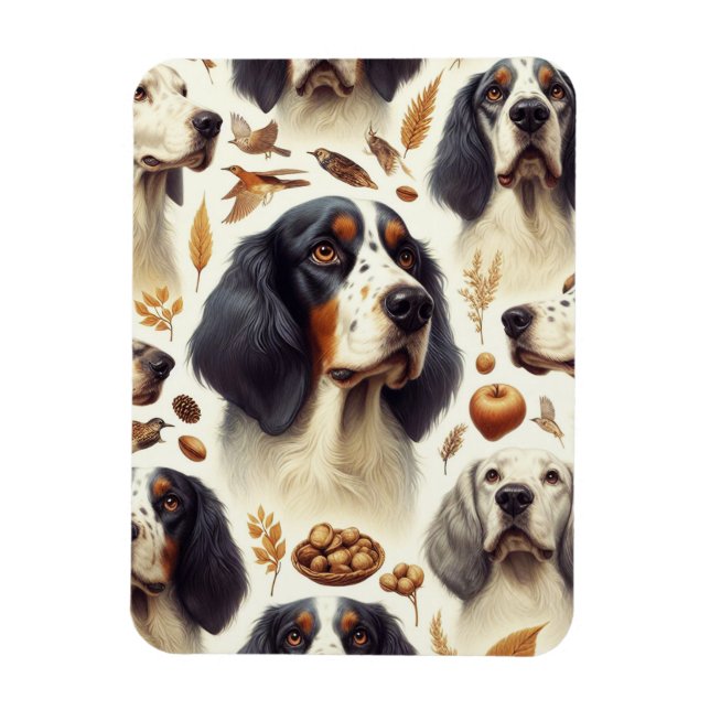 Íman Vintage English Setter Seamless (Vertical)