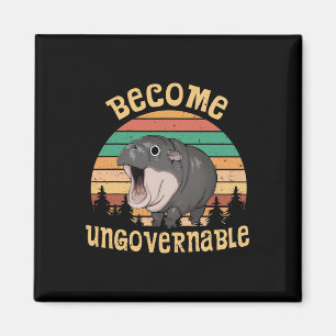 Íman Vintage Engraçado Torna-Se Ungovernável Moo Deng B