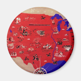 Íman Vintage, Estados Unidos da América, mapa do Viagem